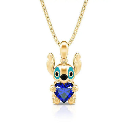 Collar de plata de ley con corte de corazón "Little Monster" de Hug Me