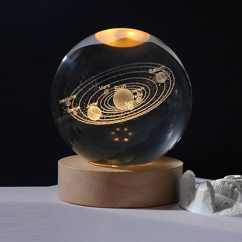 3D Glowing Crystal Ball