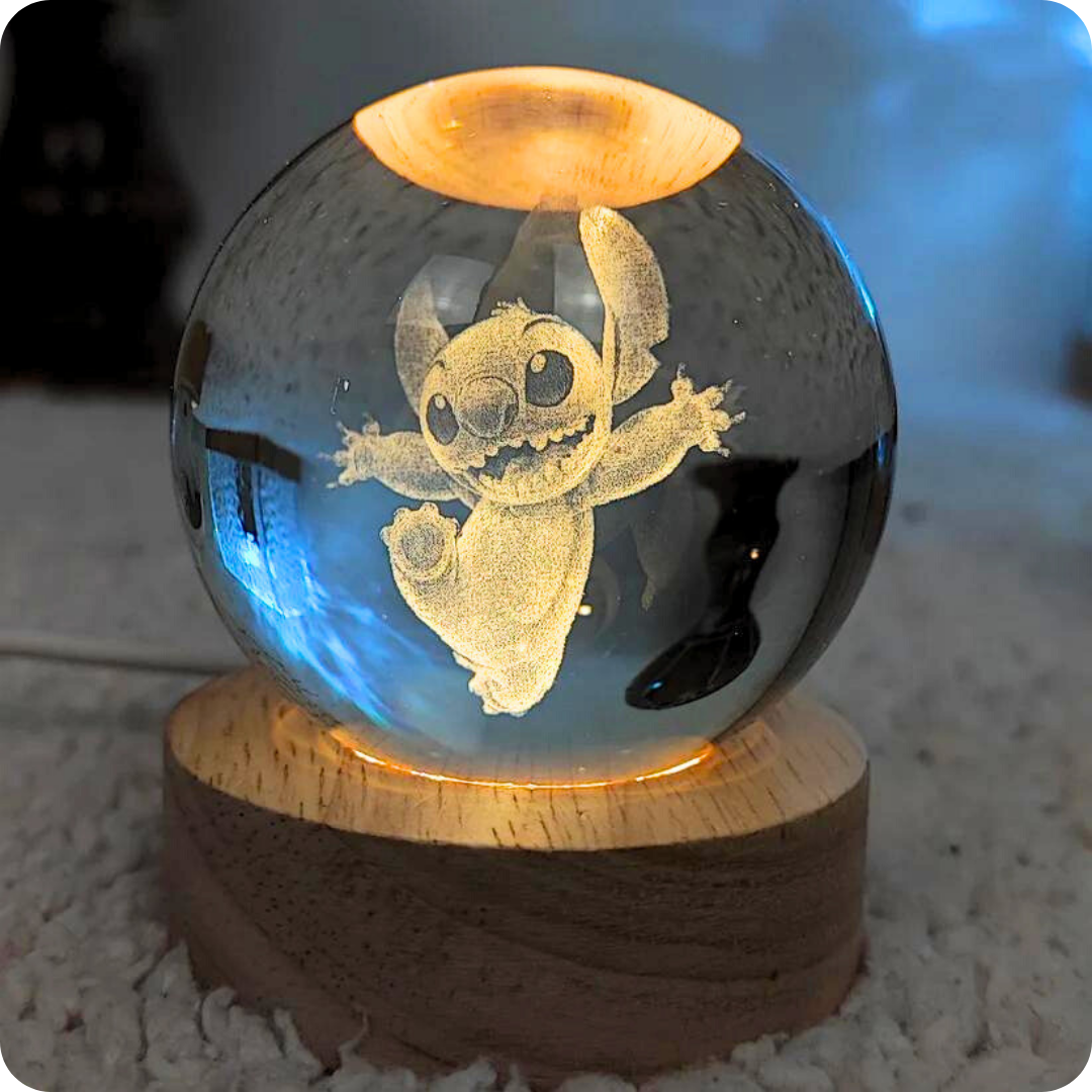 3D Glowing Crystal Ball